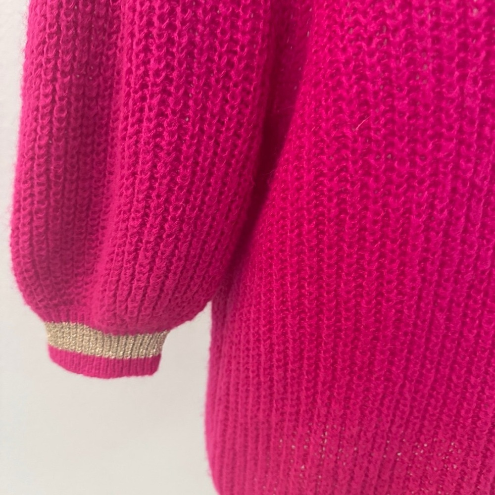 Lilly Pulitzer Fuchsia V-Neck Sweater S - Picture 3 of 6